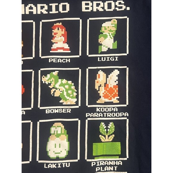Super Mario Bros T-Shirt Tee Mens Nintendo Luigi Peach Toad Characters 8 Bit 3X - Picture 10 of 14